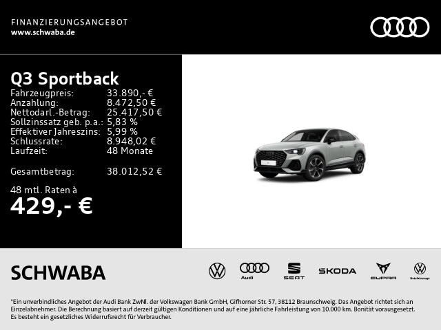 Audi Q3 35 TFSI S-Line S-Tronic Sportback