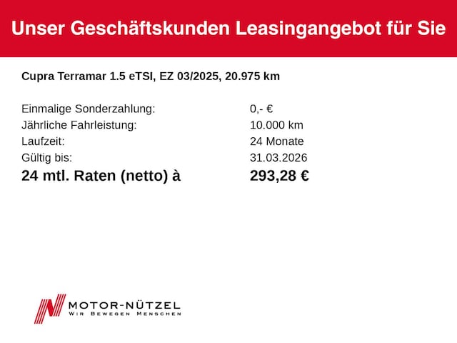 Cupra Terramar Terramar 1.5eTSI DSG LED+NAV+APP+ACC+SHZ+RFK+NSW