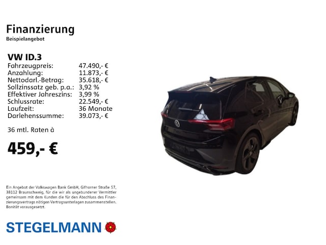 Volkswagen ID.3 ID.3 GTX 210kW/79kWh *LED*Kamera*Wärmepumpe*+3J. Garantie*