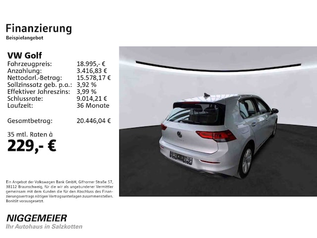 Volkswagen Golf 1.0 TSI Golf VIII Life