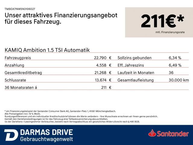 Skoda Kamiq 1.5 TSI Ambition