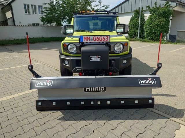 Suzuki Jimny PickUp Winterdienst-Umbau HILLTIP Schild & Streuer