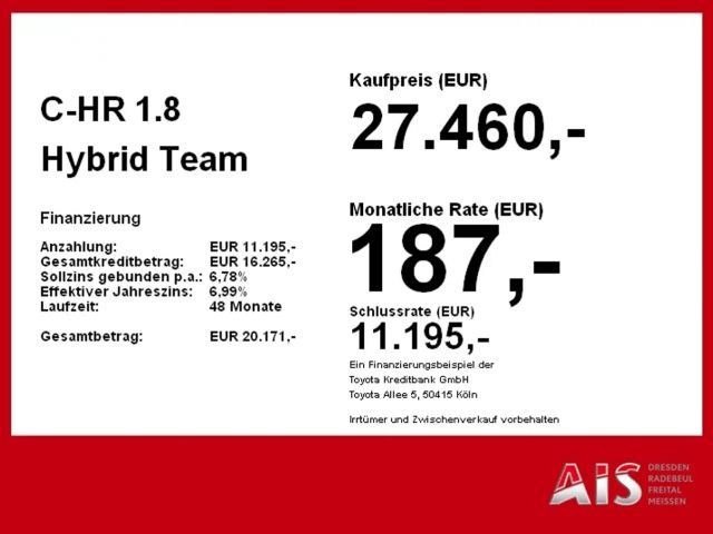 Toyota C-HR Hybride Team D