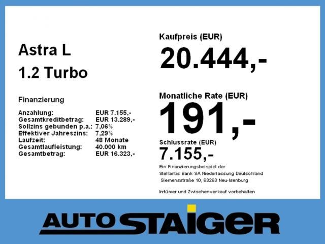 Opel Astra 1.2 Turbo Elegance Turbo