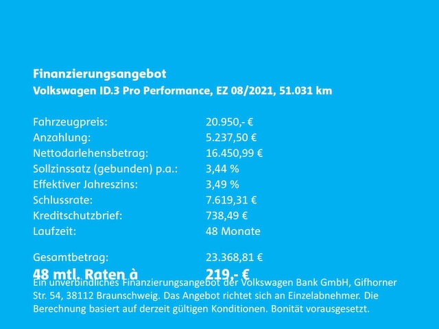 Volkswagen ID.3 150 kW Life Performance Pro