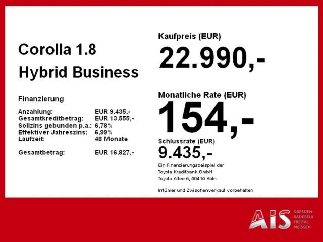 Toyota Corolla Business Hybride