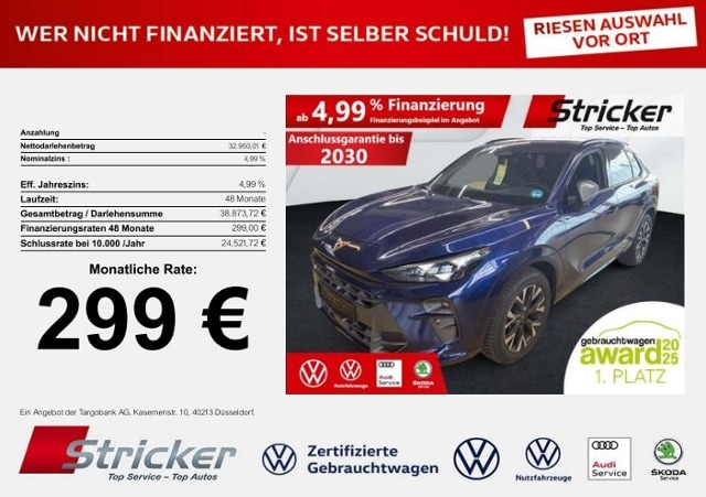 Cupra Terramar 1.5eTSI 299,-ohne Anzahlung Navi Head-up Matrix