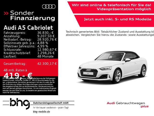 Audi A5 35 TFSI Cabriolet S-Tronic