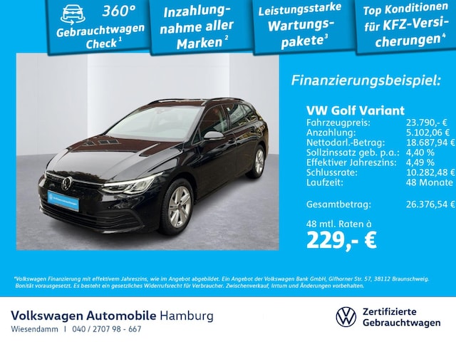 Volkswagen Golf DSG Golf VIII Life Variant
