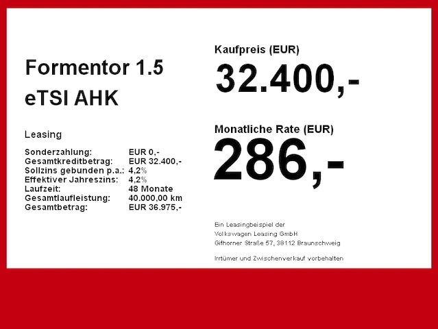 Cupra Formentor 1.5 eTSI AHK EDGE Winter connect Allwetter