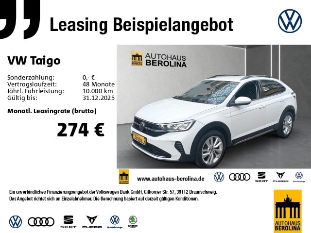 Volkswagen Taigo 1.0 TSI DSG Life