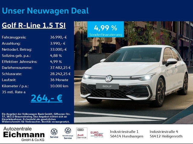 Volkswagen Golf Golf 1,5     R-L  BT110eTSID7F