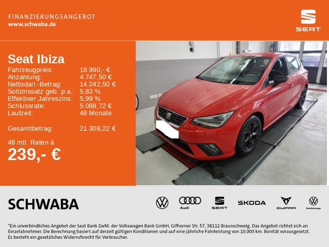 Seat Ibiza 1.0 TSI DSG FR-lijn