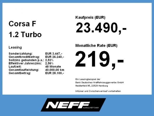 Opel Corsa 1.2 Turbo GS-Line Grand Sport Turbo