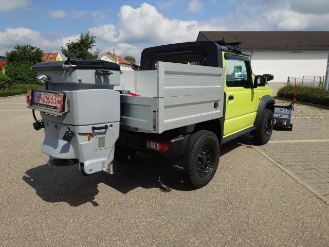 Suzuki Jimny PickUp Winterdienst-Umbau HILLTIP Schild & Streuer