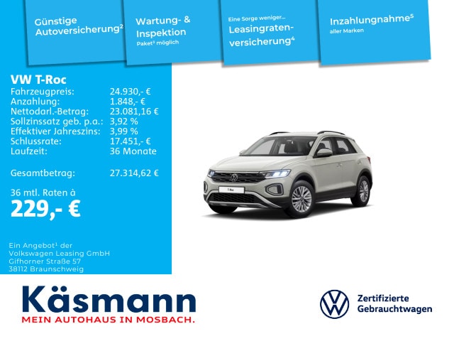 Volkswagen T-Roc DSG Life