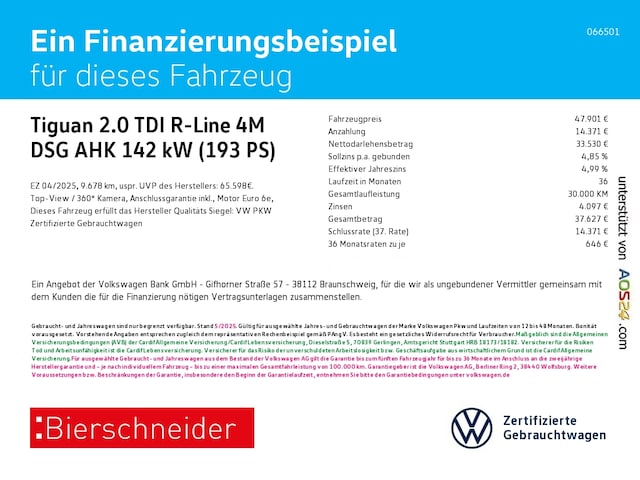 Volkswagen Tiguan 2.0 TDI DSG R-Line