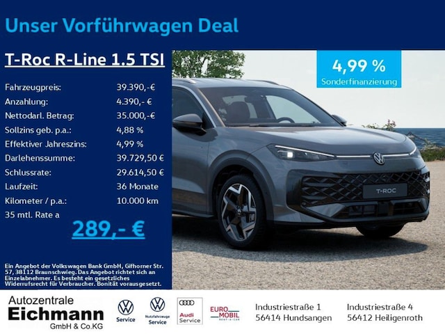 Volkswagen T-Roc T-ROC NF 1.5 RLineB 110eTSID7F