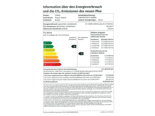 Cupra Formentor e-Hybrid