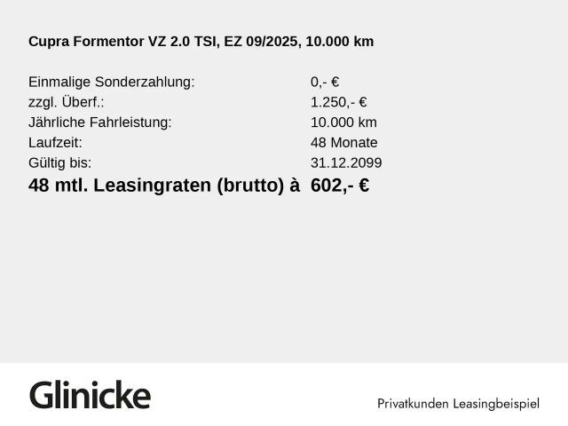 Cupra Formentor 2.0 TSI 4Drive DSG VZ