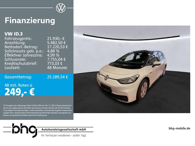 Volkswagen ID.3 58 KWh Performance Pro