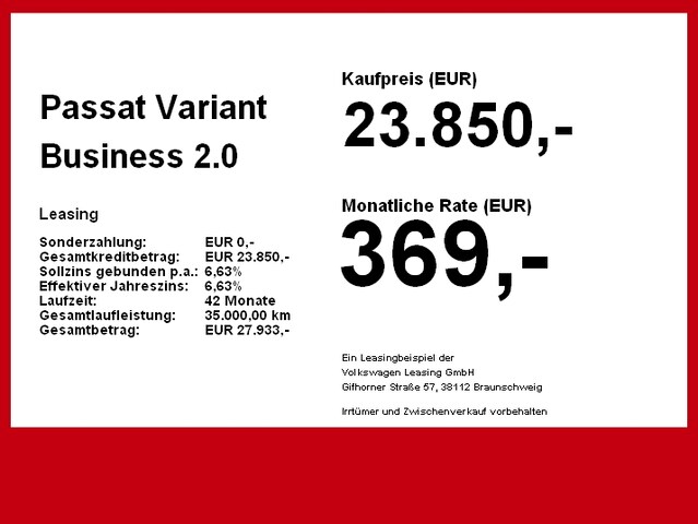 Volkswagen Passat 2.0 TDI Variant