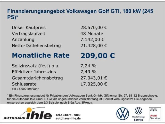 Volkswagen Golf DSG GTI Golf VIII