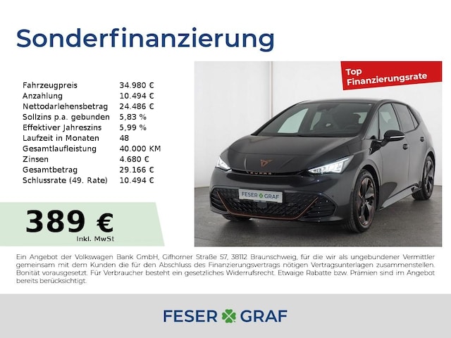 Cupra Born Born 82kWh LED ACC Navi Park-Assist 360° Head-Up