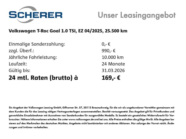 Volkswagen T-Roc 1.0 TSI