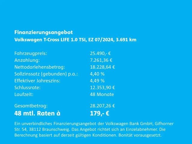 Volkswagen T-Cross 1.0 TSI Life