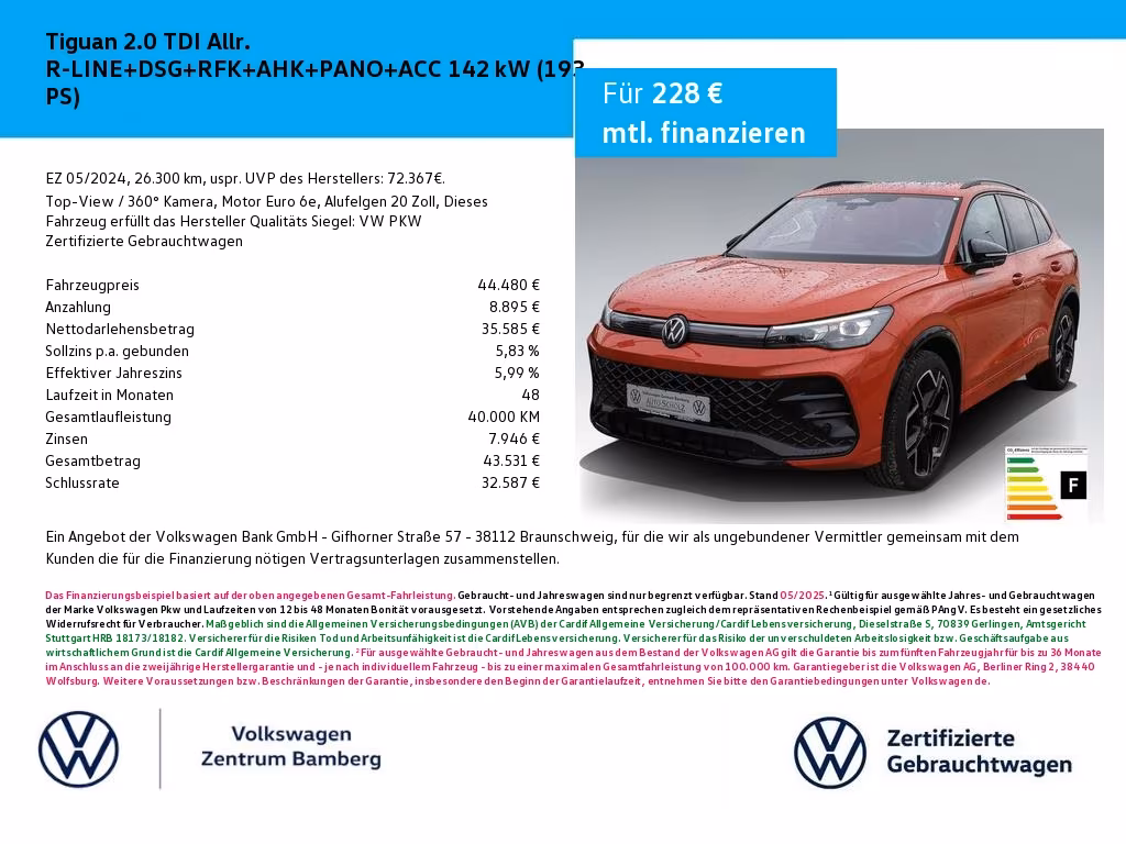 Volkswagen Tiguan 2.0 TDI DSG R-Line