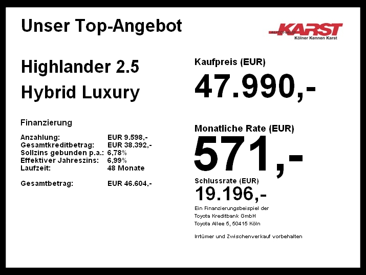 Toyota Highlander 5-deurs Basis