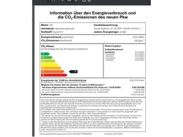 Volkswagen Touran DSG Highline