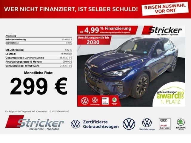 Cupra Terramar 1.5eTSI 299,-ohne Anzahlung Navi Head-up Matrix