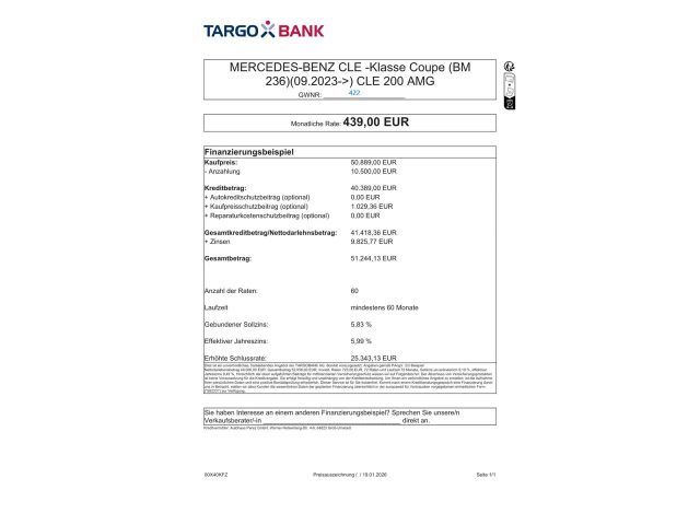 Mercedes-Benz CLE 200 AMG Line Coupé