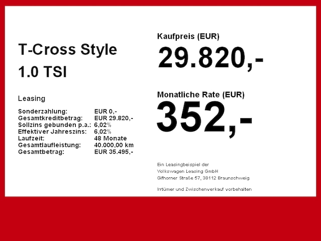 Volkswagen T-Cross 1.0 TSI IQ.Drive