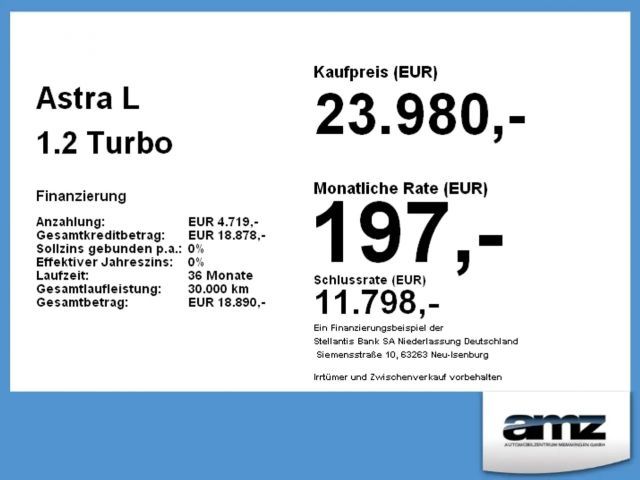 Opel Astra 1.2 Turbo Edition Turbo