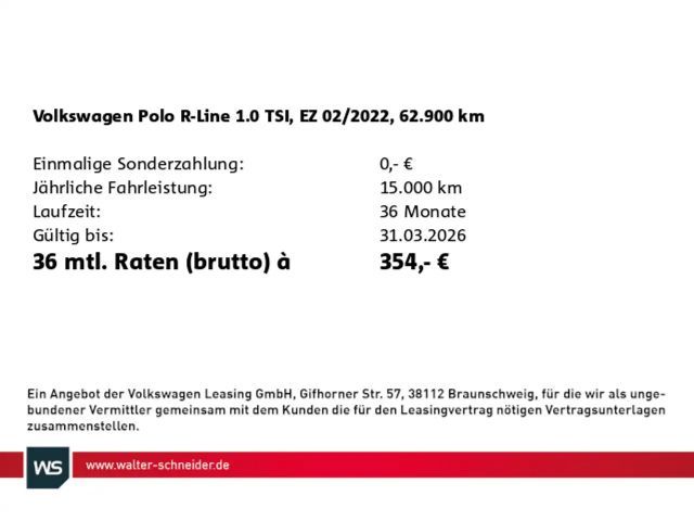 Volkswagen Polo 1.0 TSI DSG R-Line