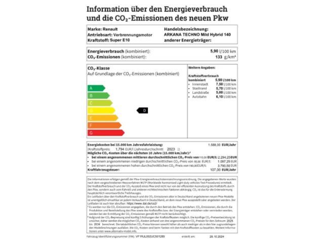 Renault Arkana EDC Hybrid TCe 140 Techno
