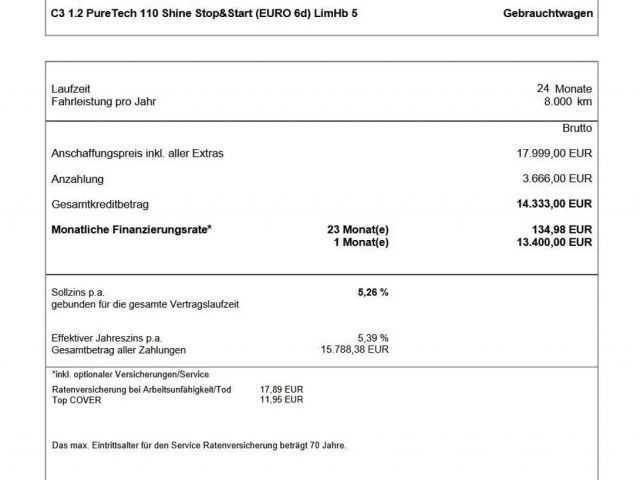 Citroën C3 PureTech Shine