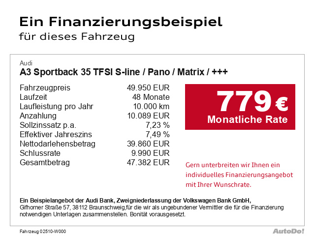 Audi A3 35 TFSI S-Line S-Tronic Sportback