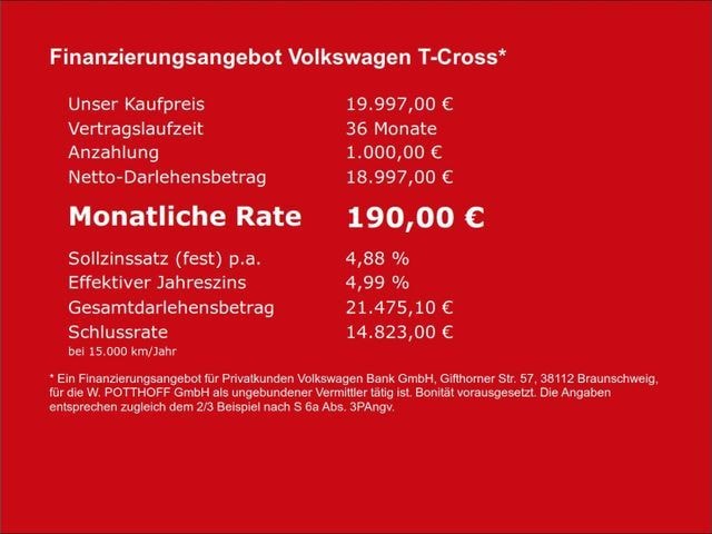 Volkswagen T-Cross 1.0 TSI Life