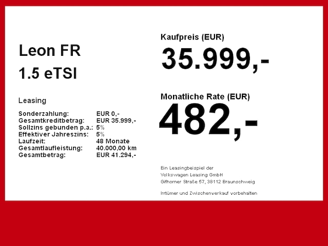 Seat Leon 1.5 eTSI DSG