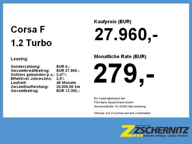 Opel Corsa 1.2 Turbo GS-Line Grand Sport Turbo