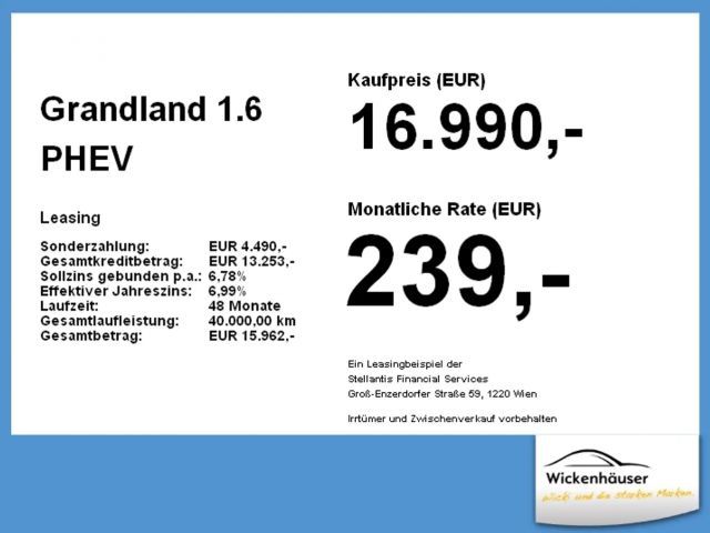 Opel Grandland X 1.6 PHEV Allrad Navi Kamera