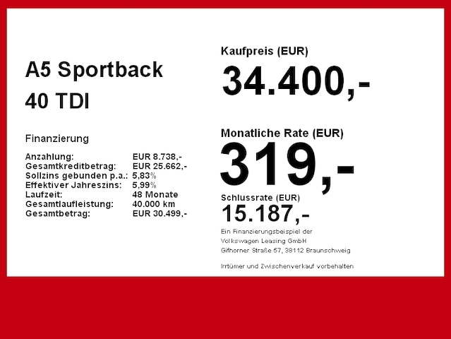 Audi A5 40 TDI S-Tronic Sportback