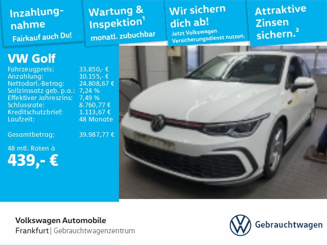 Volkswagen Golf 2.0 TSI DSG GTI Golf VIII