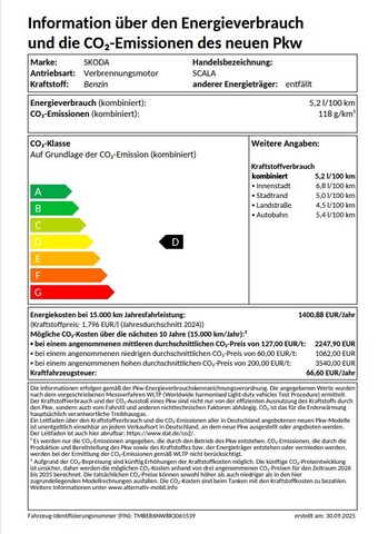 Skoda Scala 1.0 TSI Selection