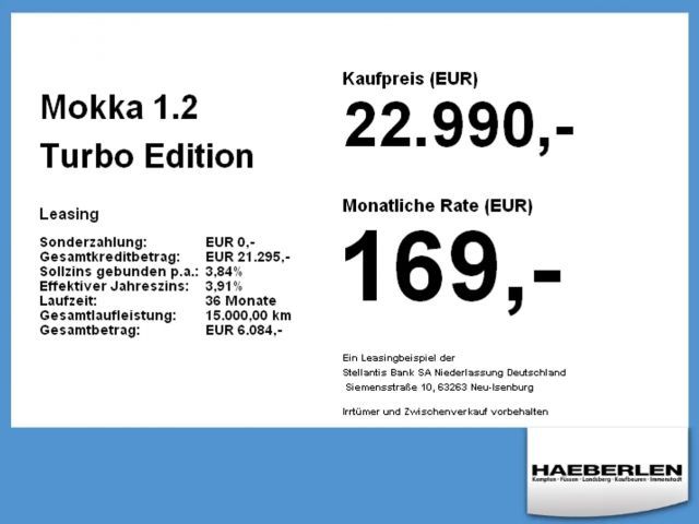 Opel Mokka 1.2 Turbo Edition Turbo