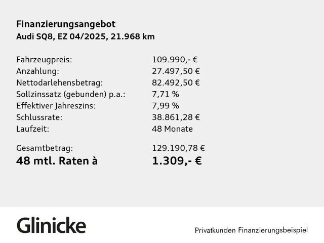 Audi SQ8 Laserlicht StandHZG AHK Pano B&O HuD OLED